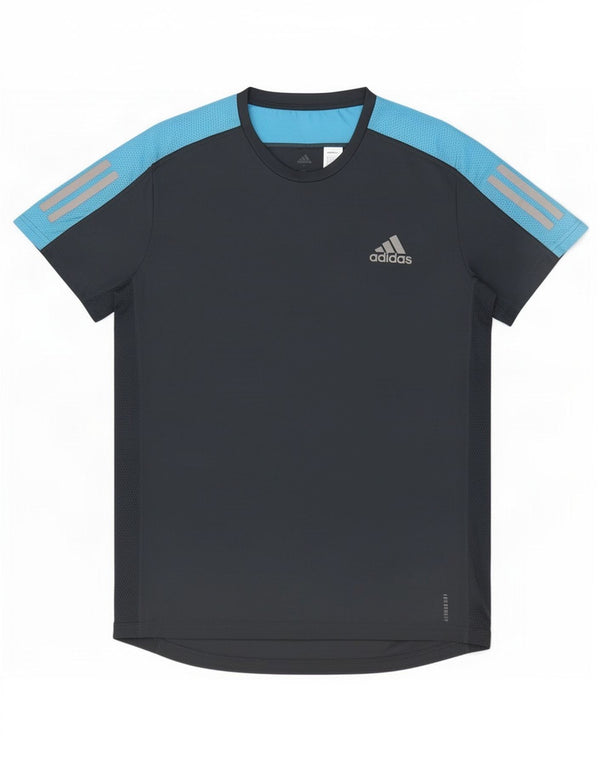 Adidas Hommes Aeroready T-Shirt Haut Petit Gris Colorblock Polyester