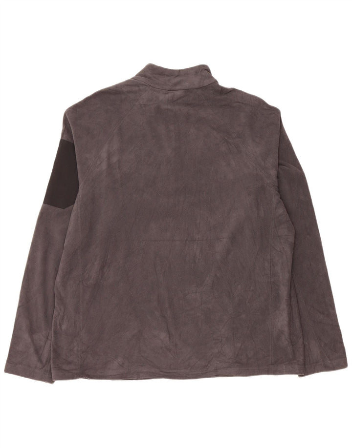 EDDIE BAUER Pull Polaire Col Zippé Homme XL Gris Polyester