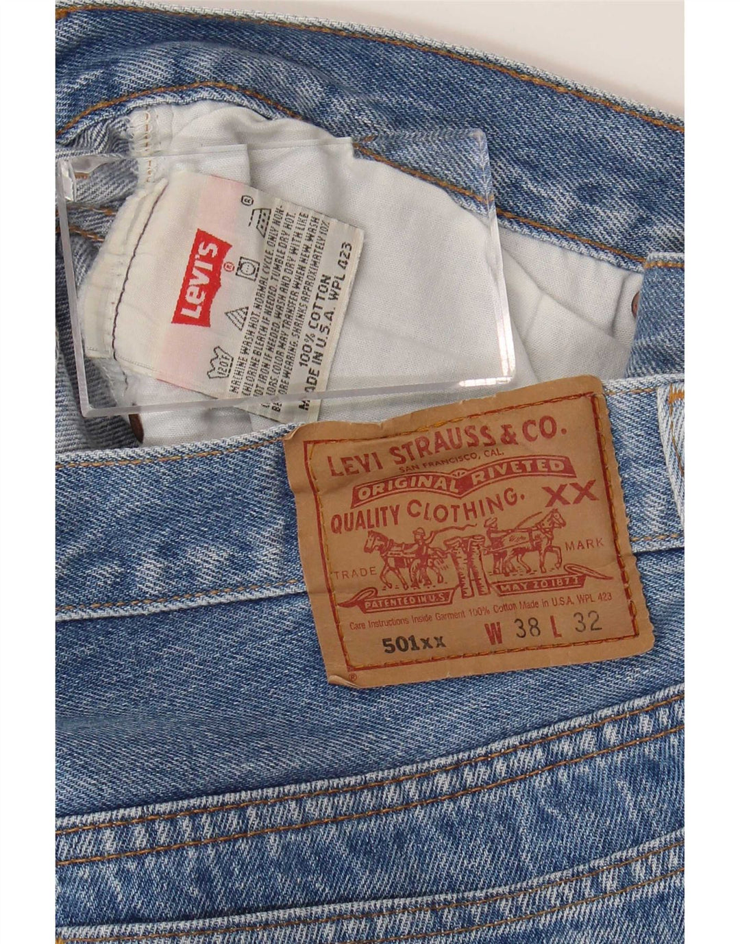 Levi's Jean Droit 501 Homme Bleu W38 L29 Coton