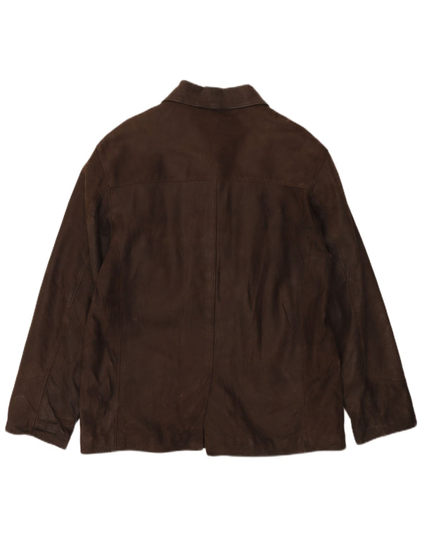 VINTAGE Veste en cuir homme IT 48 Cuir marron moyen