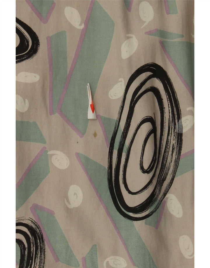 Chemise vintage à motif abstrait pour homme en coton multicolore moyen