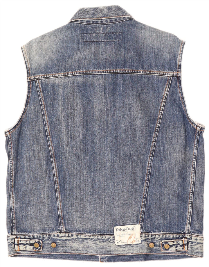 TAKE TWO Gilet en Jean Garçon 13-14 Ans XL Bleu Coton