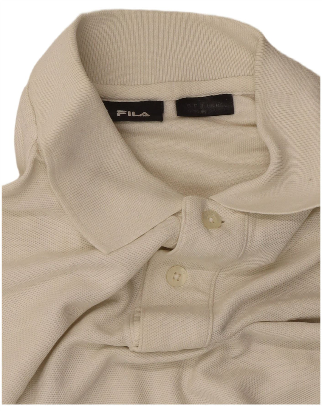 FILA Polo Homme Petit Blanc Cassé