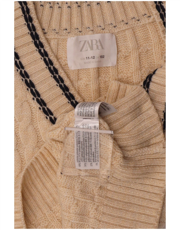 Zara Filles Gilet Débardeur 11-12 ans Blanc Cassé Polyester