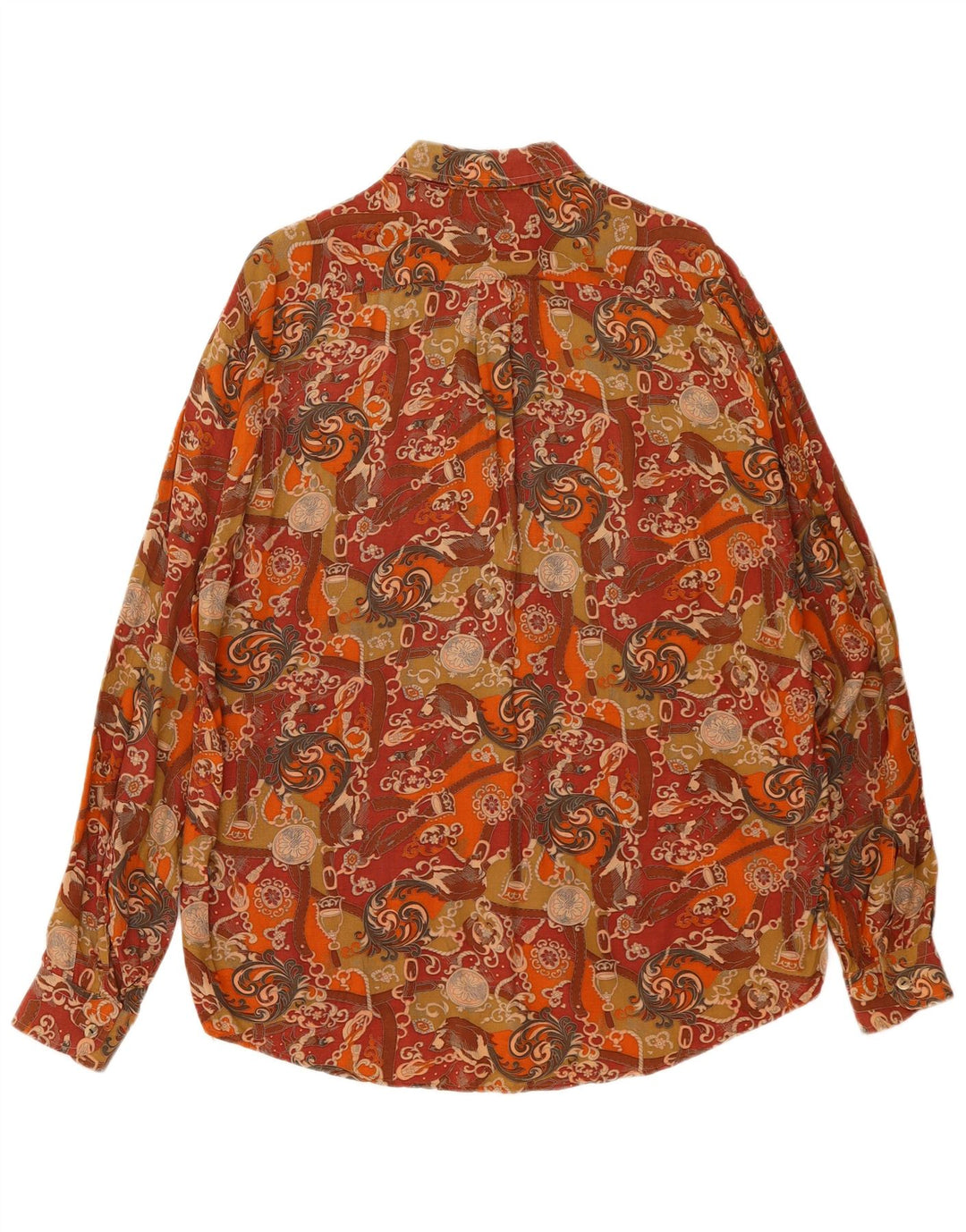 Cotton Club Chemise Homme Marron Moyen Floral Viscose