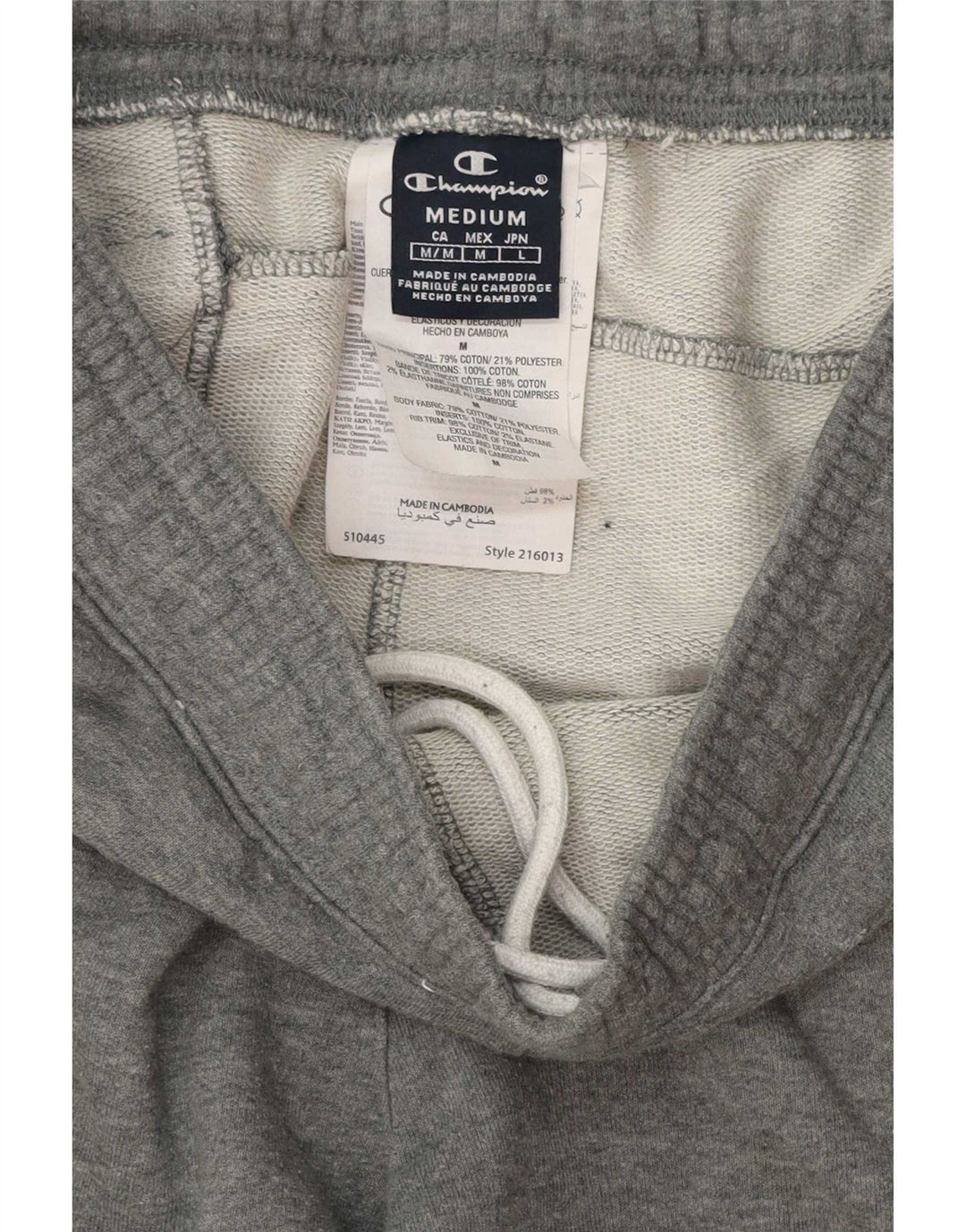 Champion Pantalon De Survêtement Joggers Homme Gris Moyen Coton
