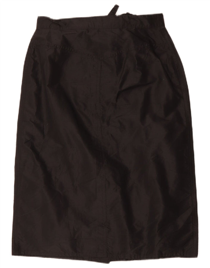 vintage Femme Taille Haute Jupe Droite W28 Moyen Noir