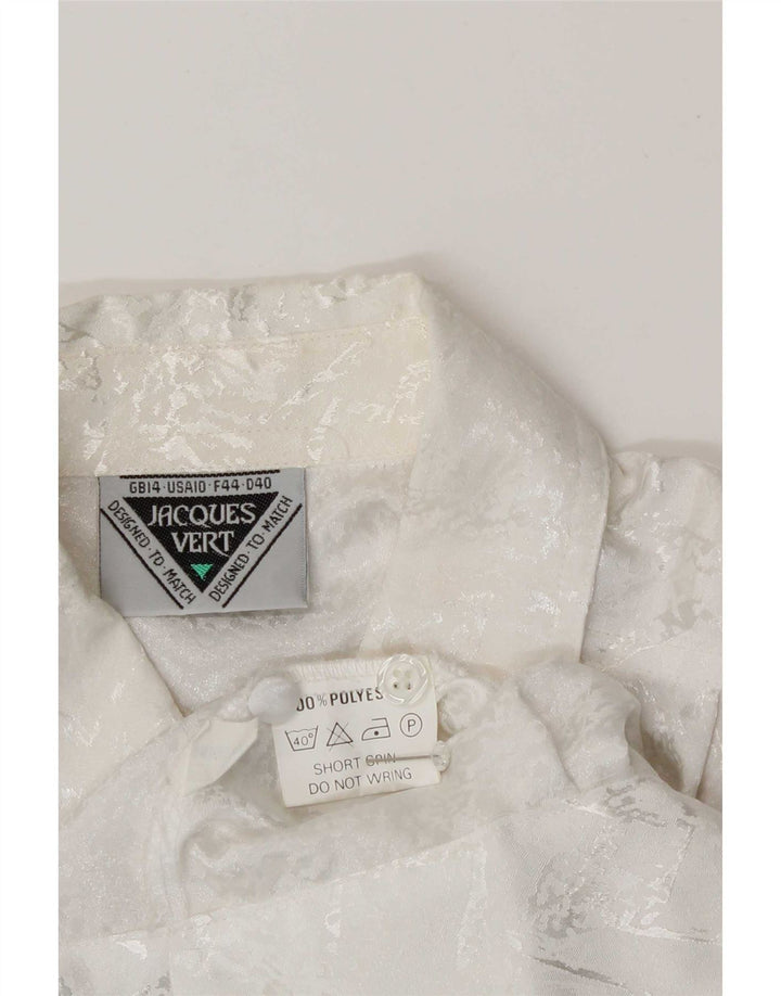 Jacques Vert Chemisier à motif abstrait pour femme UK 16 Large Blanc