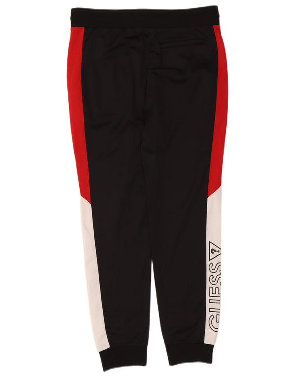 Guess Pantalon de Survêtement Graphique Joggers Homme Noir Moyen Colourblock