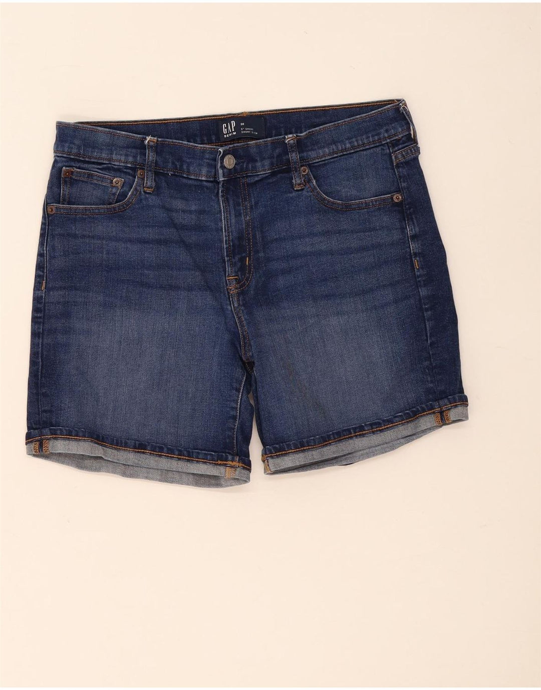 Gap Short En Jean Femme W30 Bleu Moyen Coton