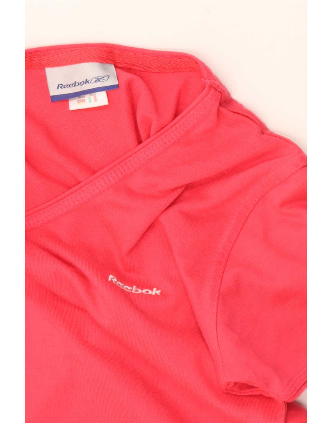 Reebok Womens Crop T-Shirt Top UK 8 Small Rouge Polyester
