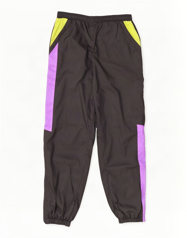 Pantalon de survêtement vintage pour homme Joggers Medium Black Colourblock Nylon