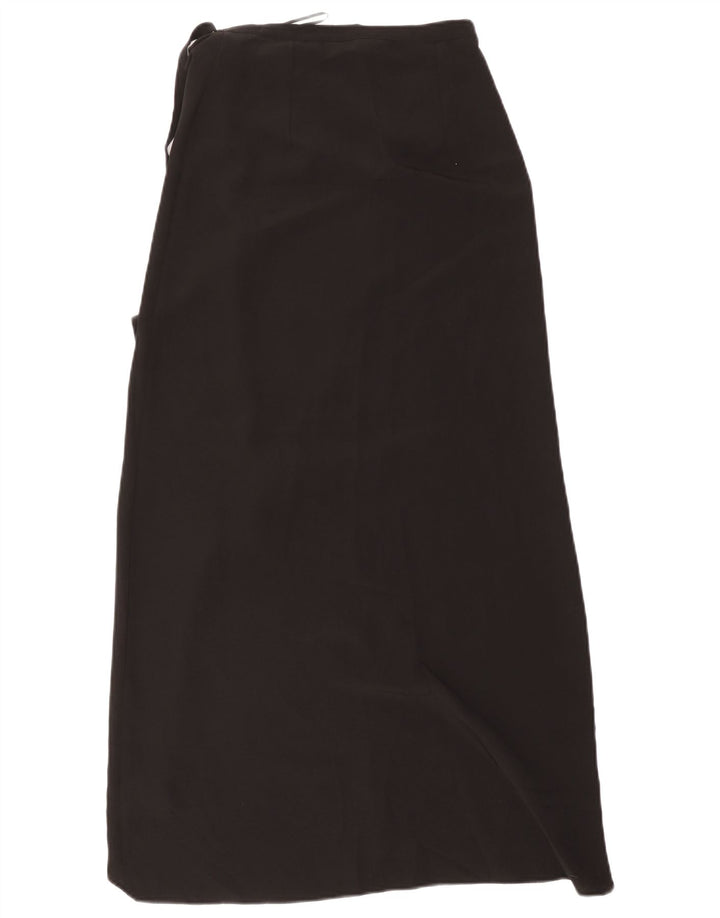Topshop Jupe longue portefeuille pour femme UK 8 Small W26 Noir Polyester