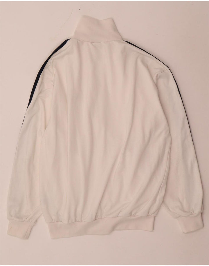 Adidas Veste de survêtement coupe régulière pour homme UK 36/38 Small Blanc Polyester