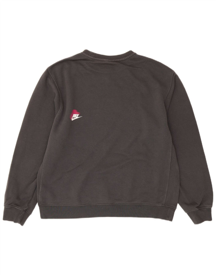 Nike Homme Sweat-Shirt Graphique Gris Moyen Coton