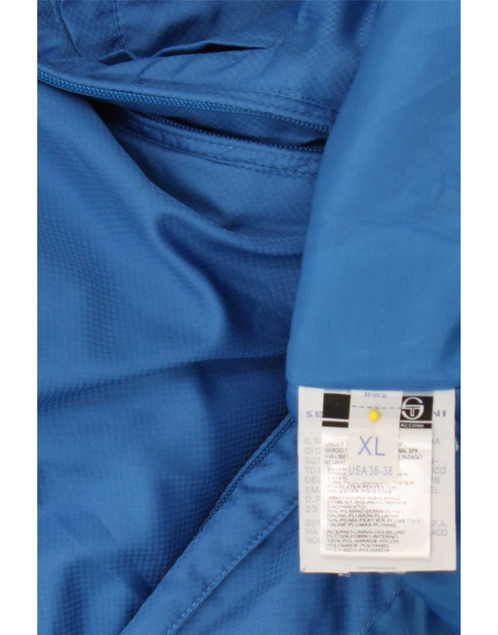 Sergio Tacchini Veste matelassée graphique pour homme UK 42 XL Bleu Colorblock