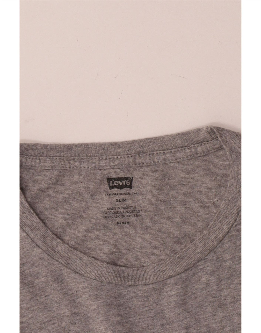 Levi's T-Shirt Slim Graphic Femme UK 14 Gris Moyen