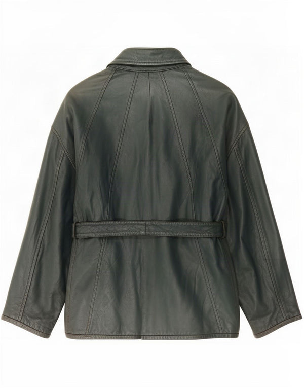 Aicad Veste En Cuir Femme IT 42 Vert Moyen