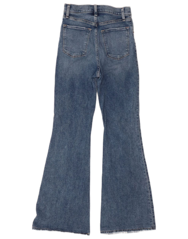 Abercrombie & Fitch Jean évasé taille haute pour femme US 0 XS W25 L28 Bleu