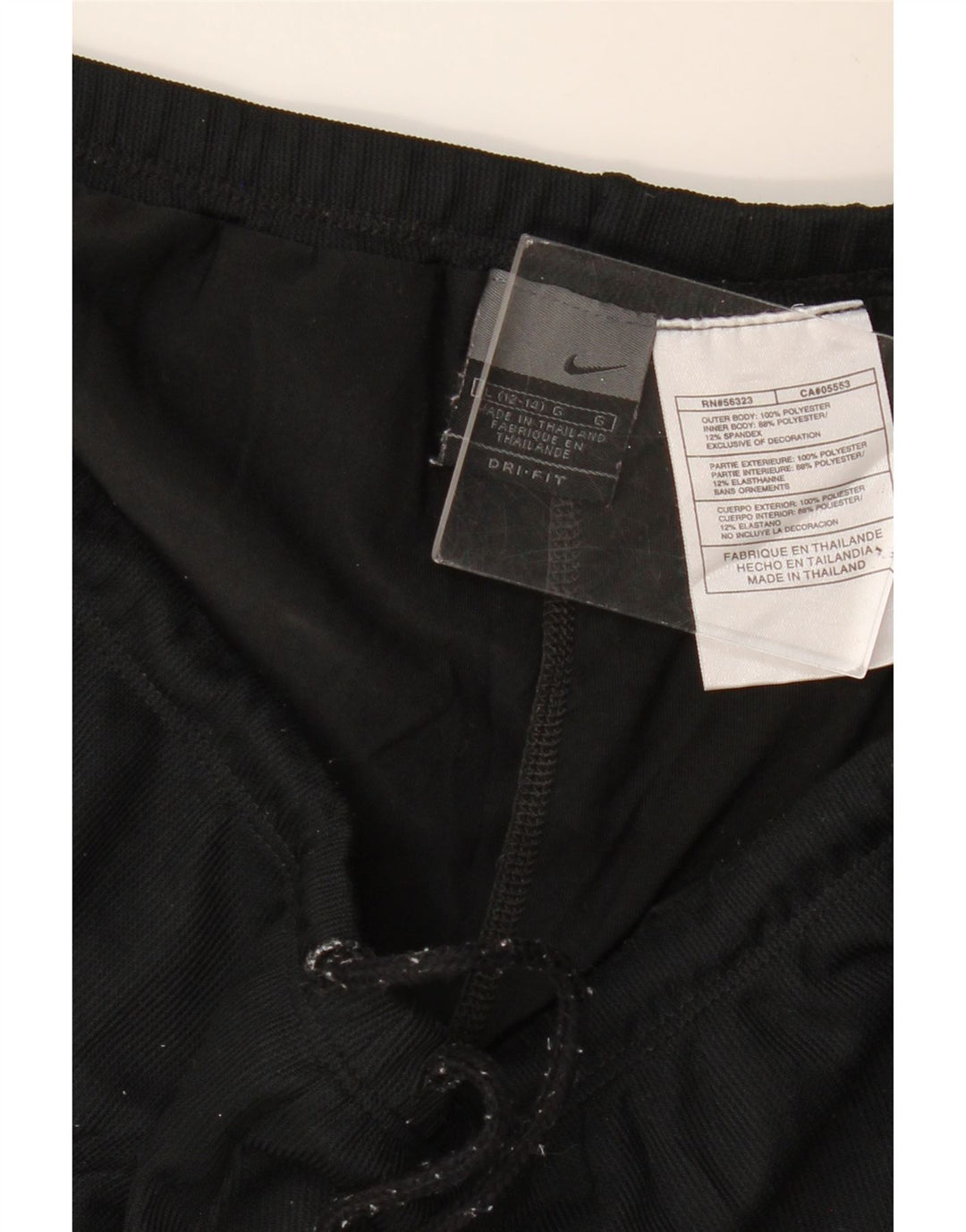 Nike Short de sport Dri Fit pour femme US 12/14 Large Noir Polyester