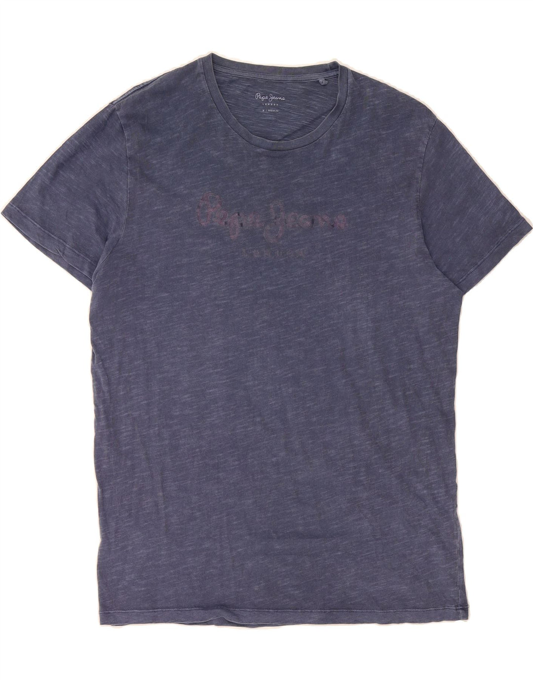 PEPE JEANS Mens London Regular Graphic T-Shirt Top Medium Navy Blue Vintage PEPE Jeans and Second-Hand PEPE Jeans from Messina Hembry 