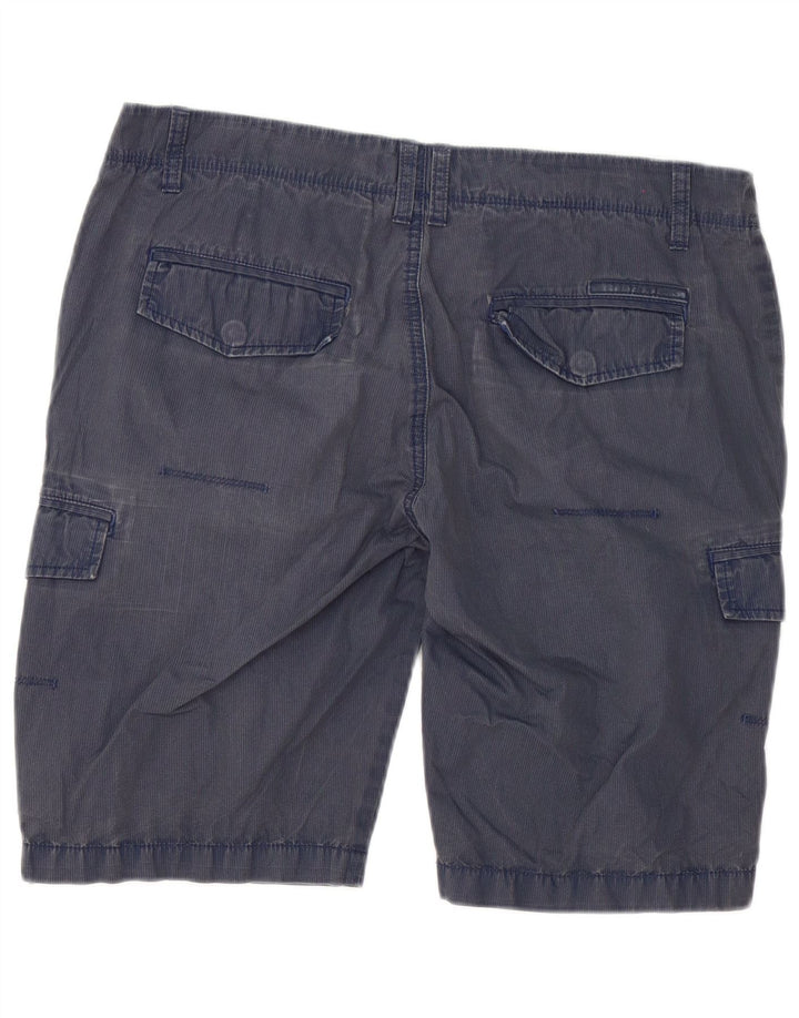 Calvin Klein Short cargo pour homme W33 en coton à fines rayures bleu marine moyen