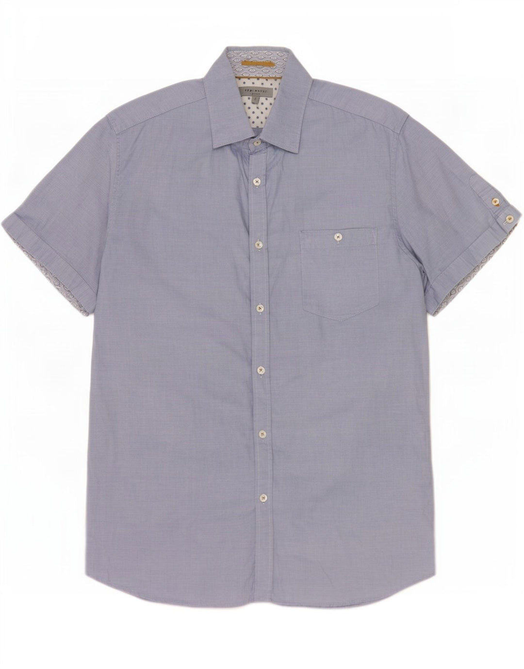 Ted Baker Chemise à manches courtes pour homme Taille 4 Grand Bleu Coton