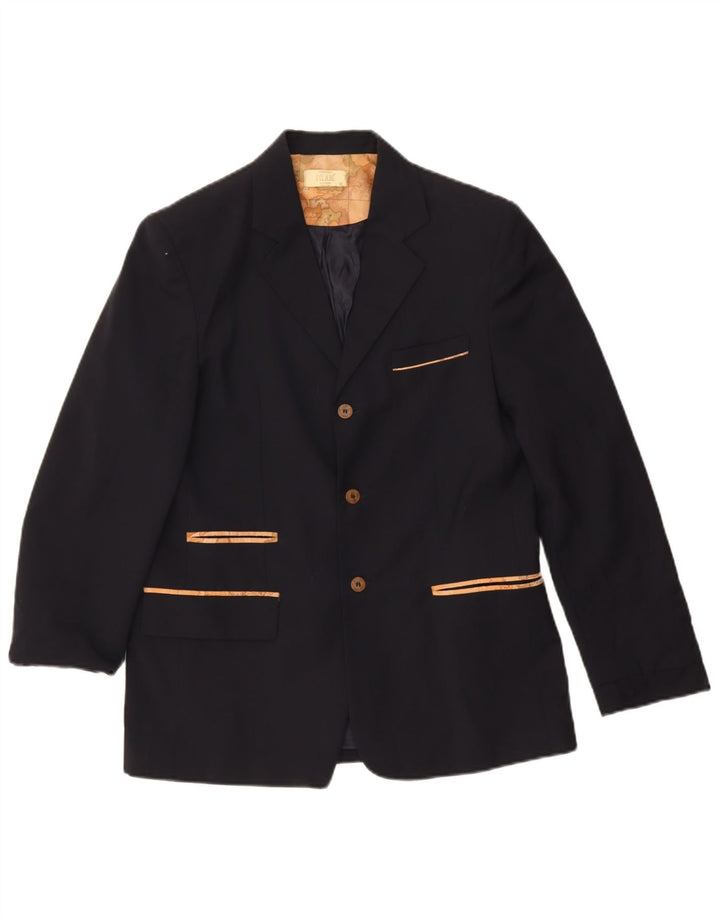 ALVIERO MARTINI Veste Blazer 3 Boutons Garçon 13-14 Ans XL Bleu Marine