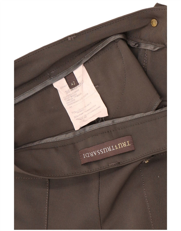 TRUSSARDI Pantalon décontracté slim IT 42 Medium W32 L29 Marron Polyester