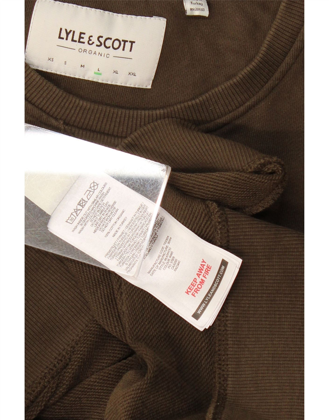 LYLE & SCOTT Sweat-Shirt Homme Grand Kaki Coton