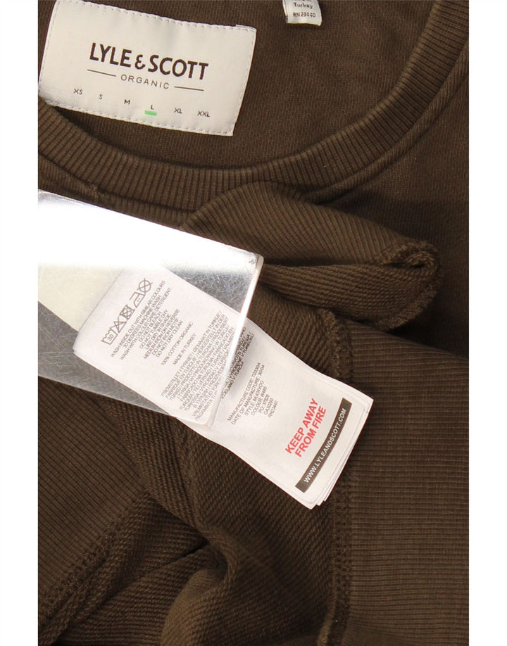 LYLE & SCOTT Sweat-Shirt Homme Grand Kaki Coton