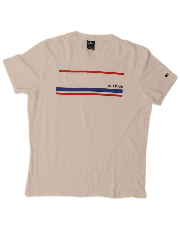 Champion T-Shirt Graphique Homme Grand Blanc