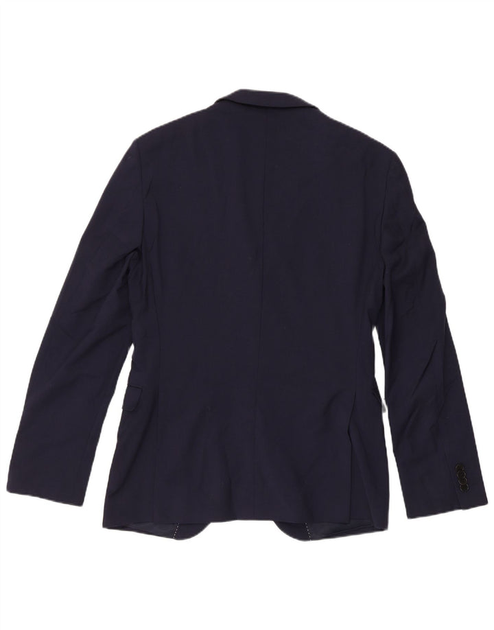 Dkny Veste Blazer Slim Fit 2 Boutons pour Homme UK 38 Laine Bleu Marine Moyen