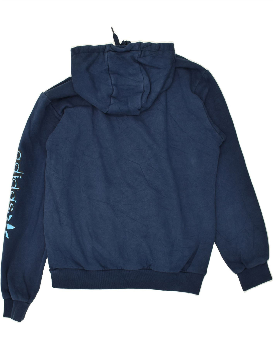 ADIDAS Pull à capuche graphique pour homme en polyester bleu marine moyen