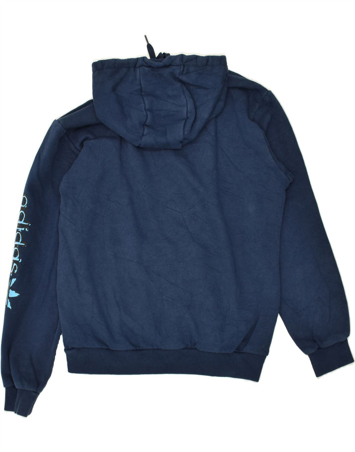 ADIDAS Pull à capuche graphique pour homme en polyester bleu marine moyen