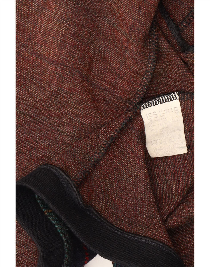 Les Lunis Veste Blazer 5 Boutons Femme UK 14 Laine à Carreaux Vert Moyen