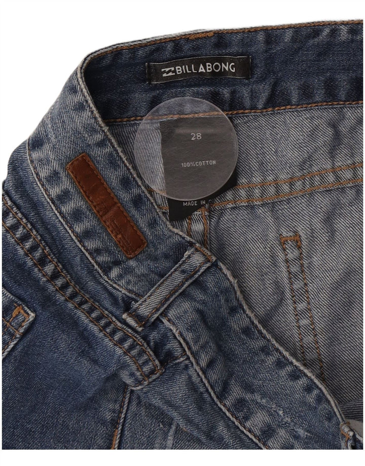 Billabong Short en jean vieilli pour femme W28 en coton bleu moyen