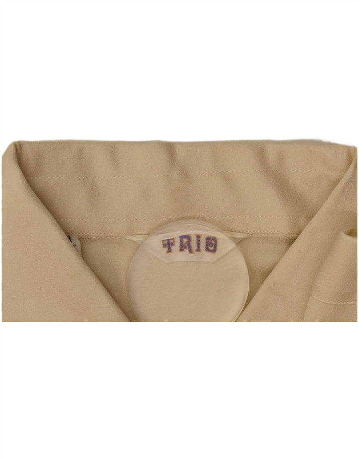 vintage Chemise Homme Taille 42 16 1/2 Grand Jaune