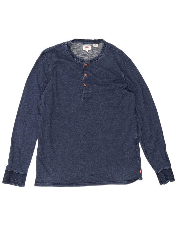 Levi's Haut à Manches Longues Homme Bleu Marine Large Coton