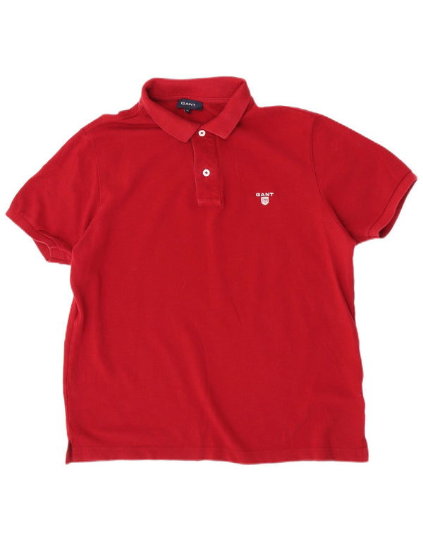 Gant Polo Homme XL Rouge Coton