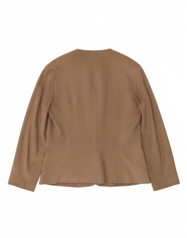 Zara Cardigan à manches 3/4 pour femme UK 14 Polyester beige moyen