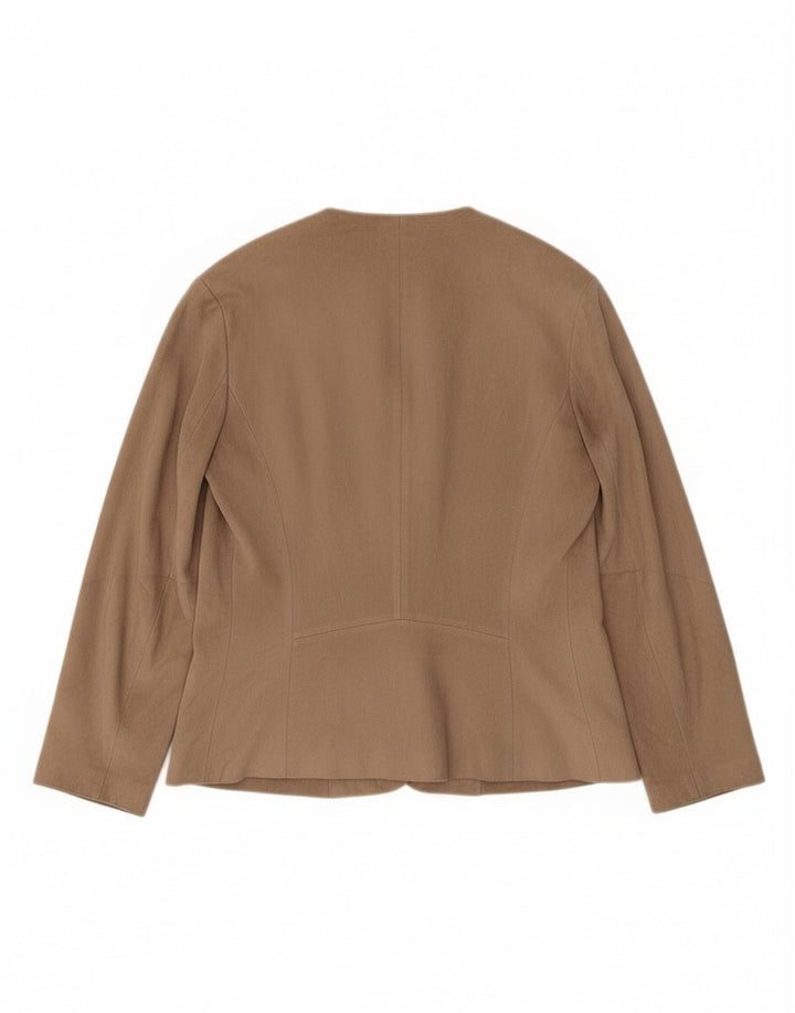 Zara Cardigan à manches 3/4 pour femme UK 14 Polyester beige moyen