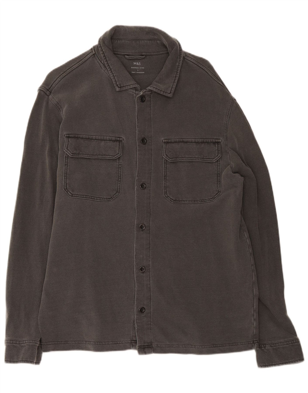 Marks & Spencer Chemise Homme Large Gris Coton