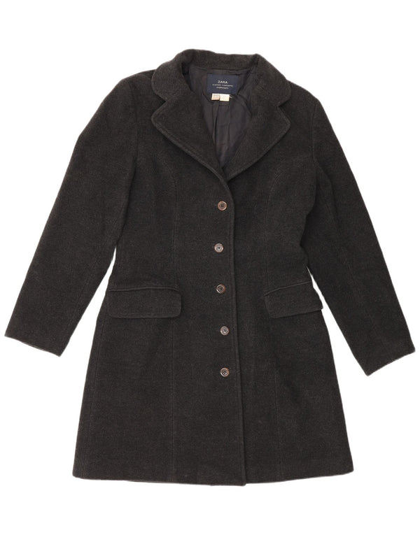 Zara Manteau Femme EU 40 Gris Moyen