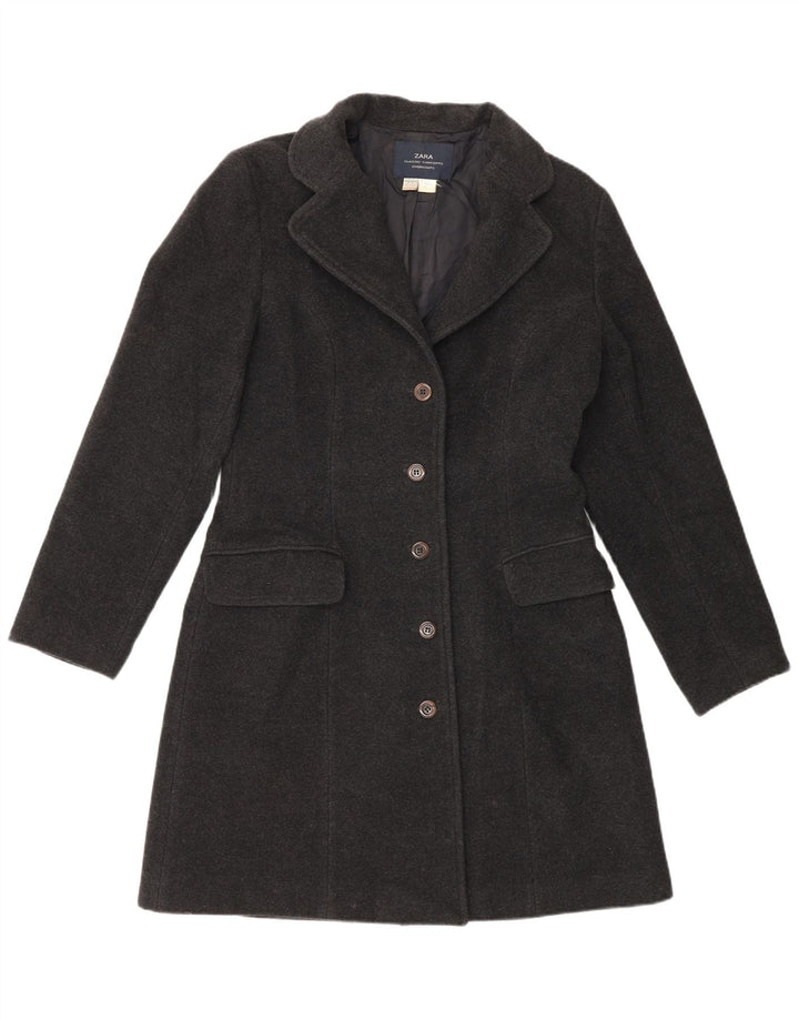 Zara Manteau Femme EU 40 Gris Moyen