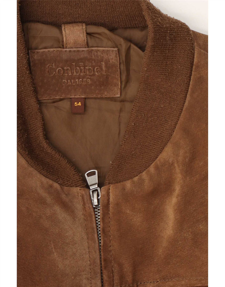 Conbipel Veste Bomber En Daim Homme IT 54 XL Marron
