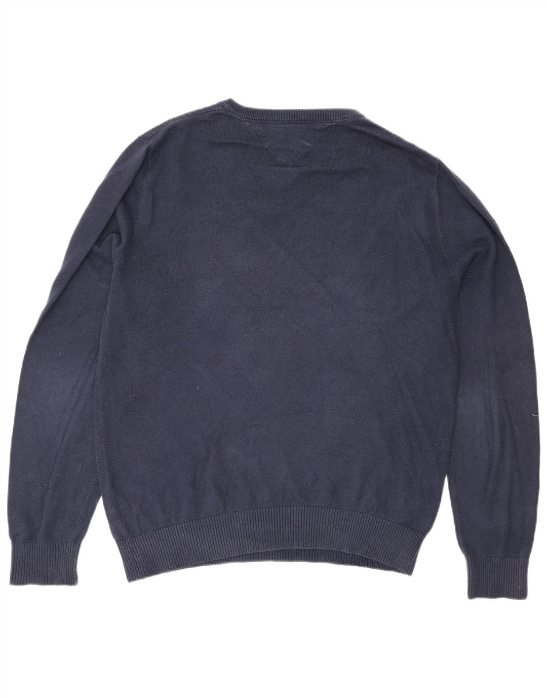 Tommy Hilfiger Pull col V Homme Bleu Marine Moyen Coton