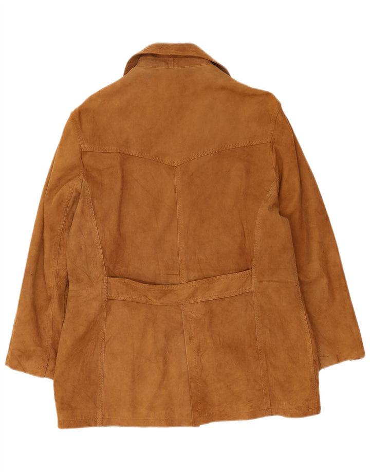 Veste en daim femme vintage IT 44 Cuir marron moyen