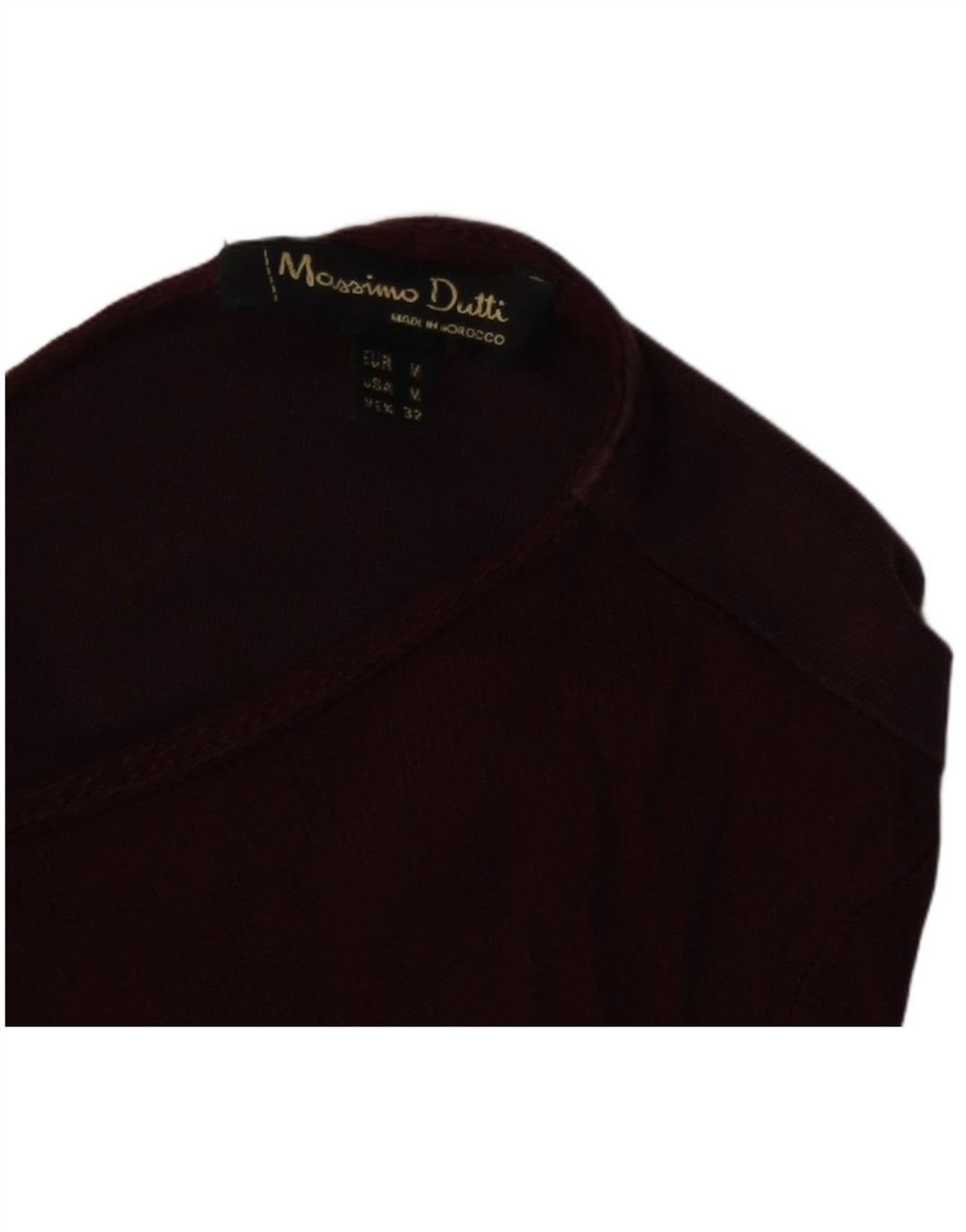 Massimo Dutti Haut à manches longues pour femme UK 12 Bordeaux moyen