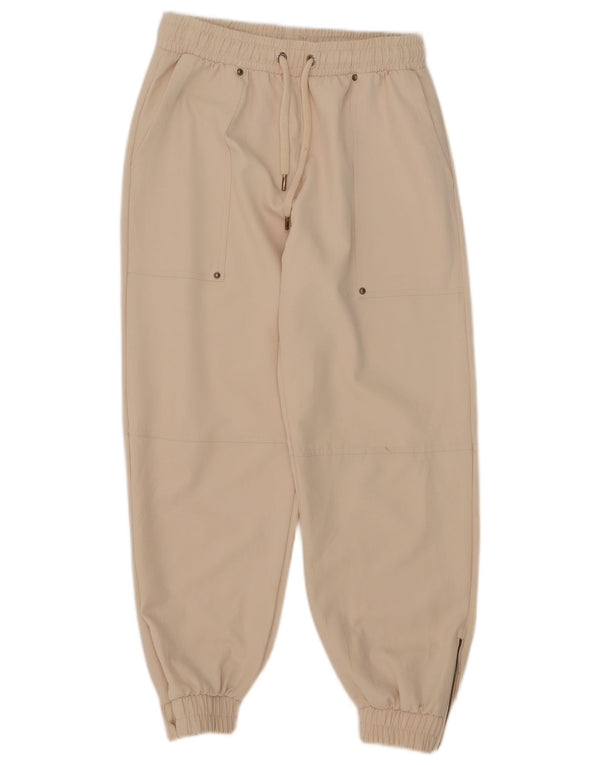 Zara Femme Pantalon De Survêtement Joggers UK 12 Medium Off White